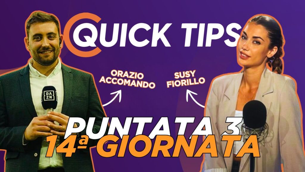 La puntata di Quick Tips con i consigli sul Fantacalcio per la 14esima giornata di Serie A